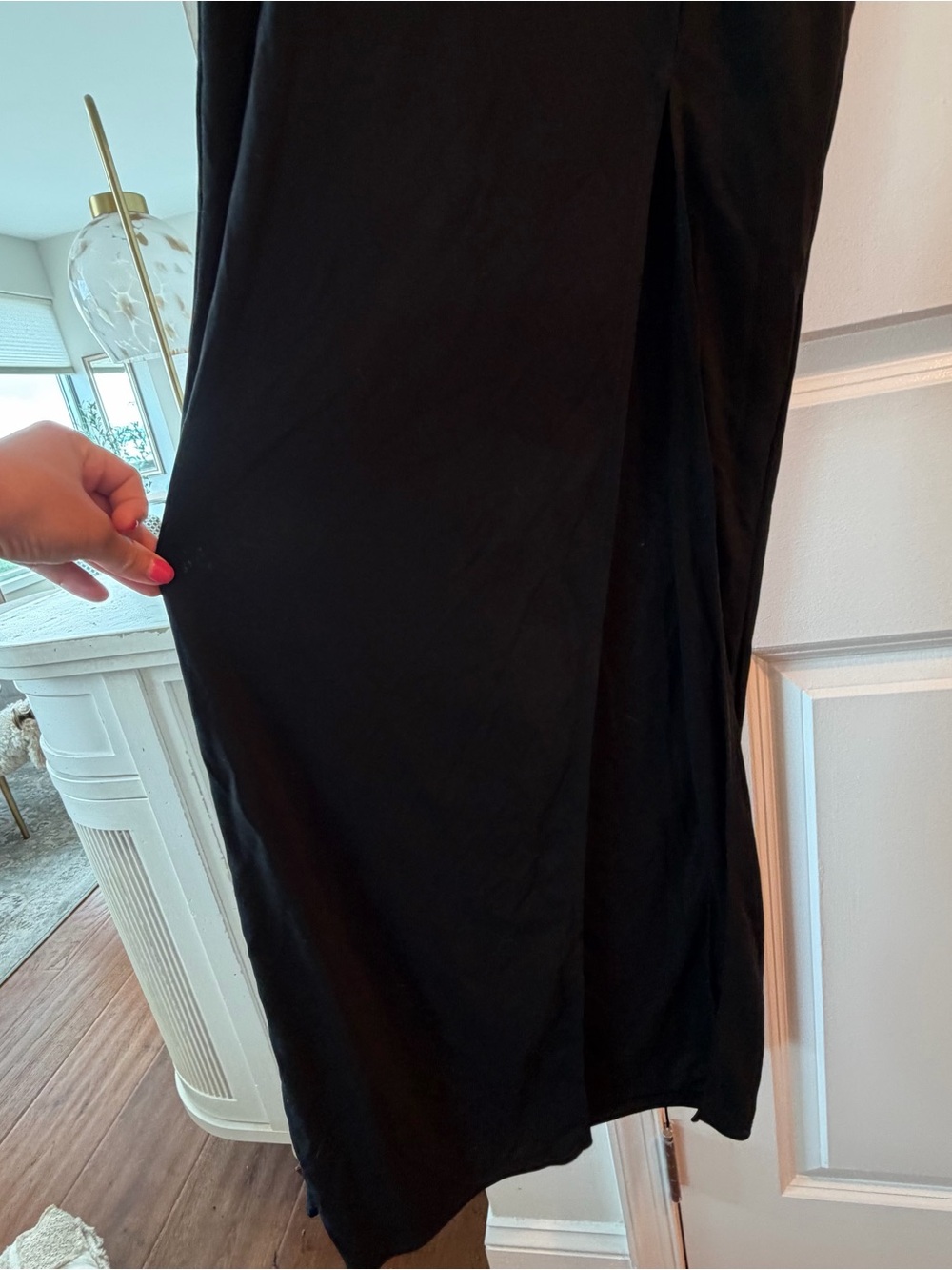 ASOS Black Draped Open Back Maxi Dress - Picture 5 of 11